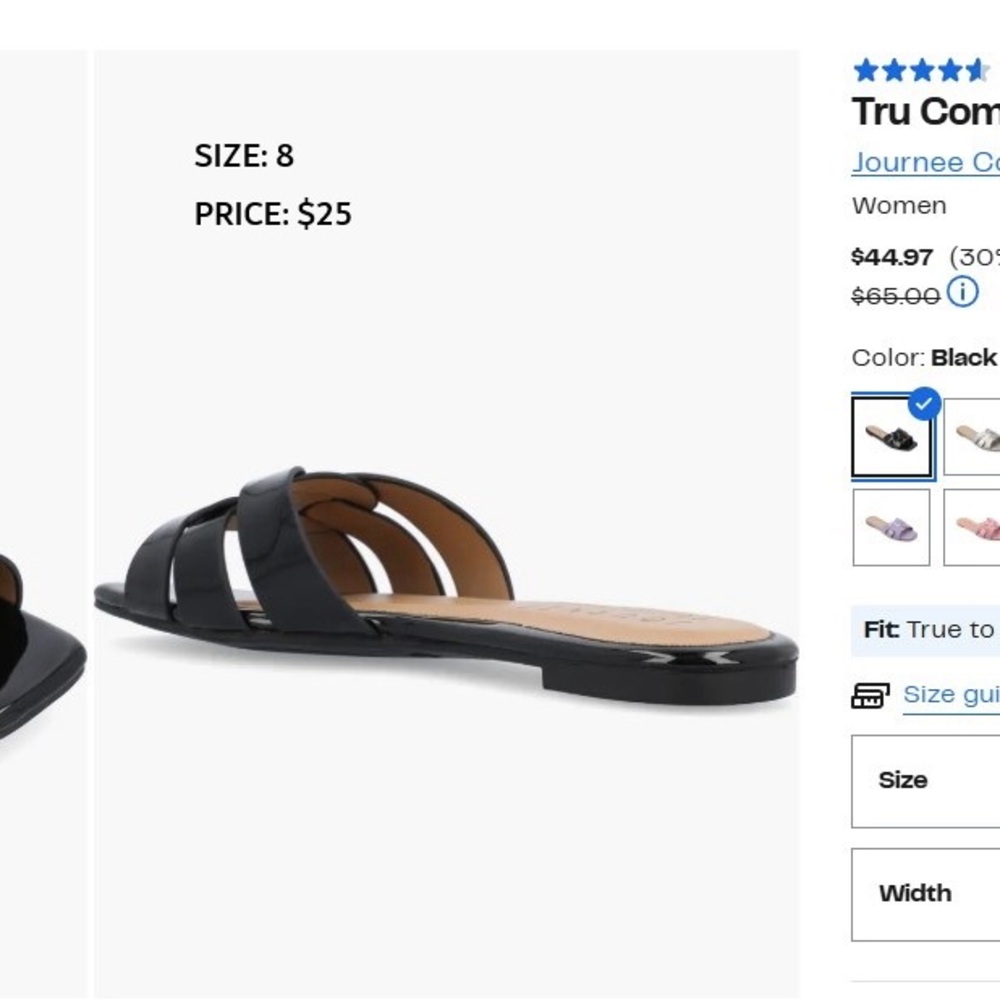Journee Collection Black Strappy Sandals